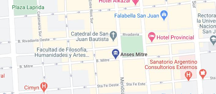 Mapa de sede de Anses San Juan Mitre 